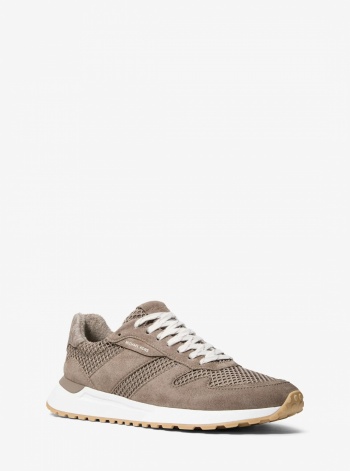 Michael Kors Mens Dax Mixed-Media Trainer