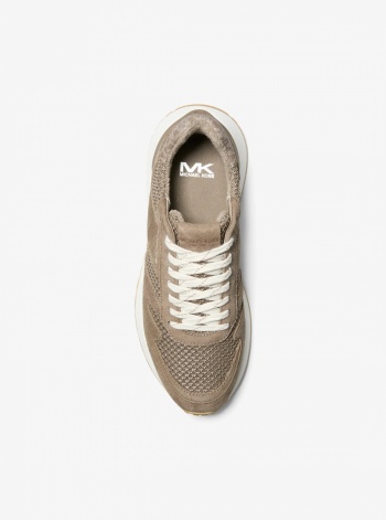 Michael Kors Mens Dax Mixed-Media Trainer