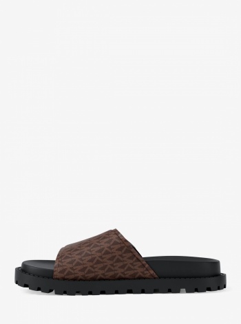 Michael Kors Mens Luka Signature Logo Slide Sandal