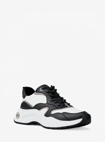 Michael Kors Mens Levie Mixed-Media Trainer
