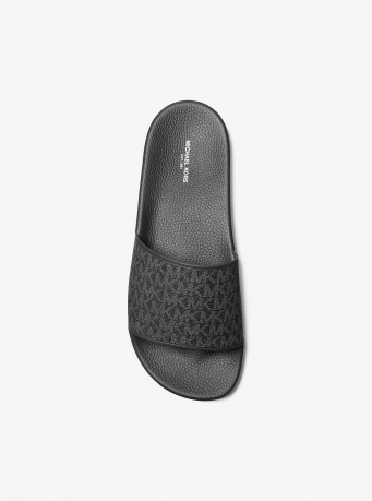 Michael Kors Mens Dawson Signature Logo Slide Sandal