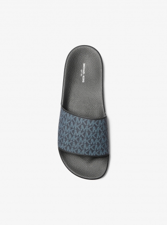 Michael Kors Mens Dawson Signature Logo Slide Sandal