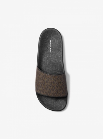 Michael Kors Mens Dawson Signature Logo Slide Sandal
