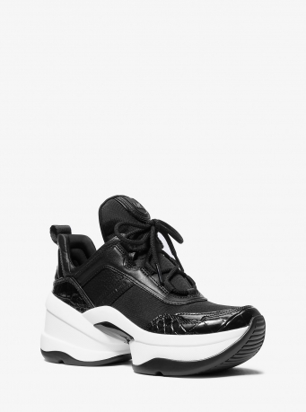 MICHAEL Michael Kors Olympia Mixed-Media Trainer