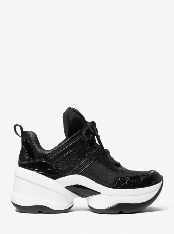 MICHAEL Michael Kors Olympia Mixed-Media Trainer