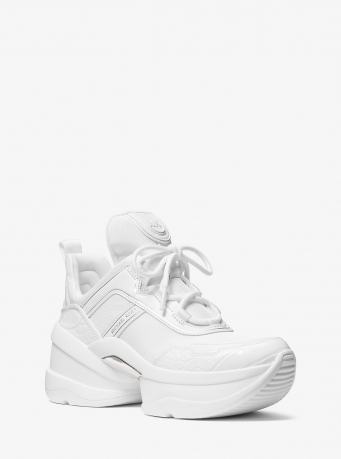 MICHAEL Michael Kors Olympia Mixed-Media Trainer