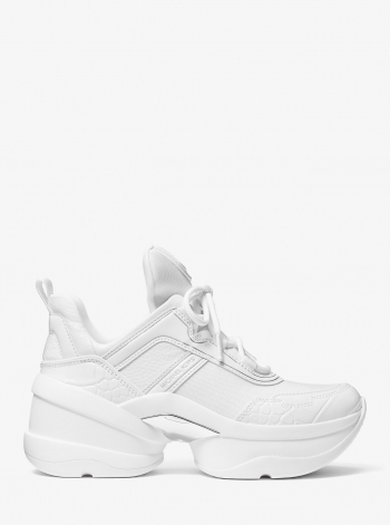 Michael Kors Olympia Mixed-Media Trainer