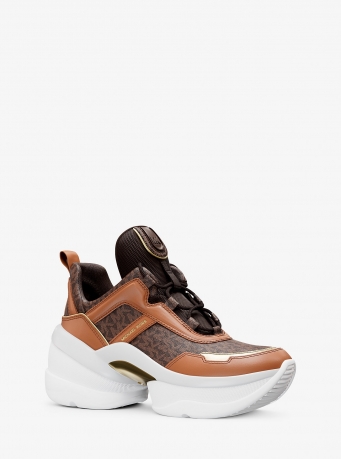 MICHAEL Michael Kors Olympia Signature Logo Trainer