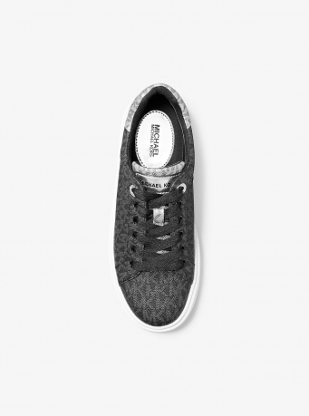 MICHAEL Michael Kors Romey Metallic Two-Tone Signature Logo Platform Sneaker