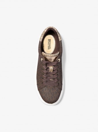 MICHAEL Michael Kors Romey Metallic Two-Tone Signature Logo Platform Sneaker