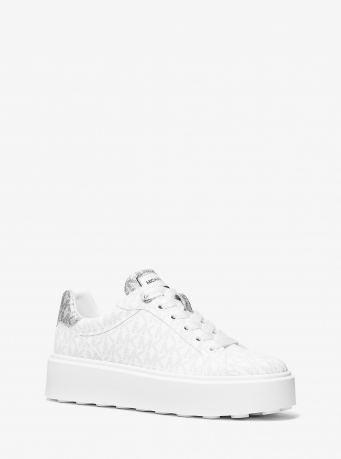 MICHAEL Michael Kors Romey Metallic Two-Tone Signature Logo Platform Sneaker