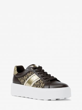 MICHAEL Michael Kors Romey Signature Logo Stripe Platform Sneaker