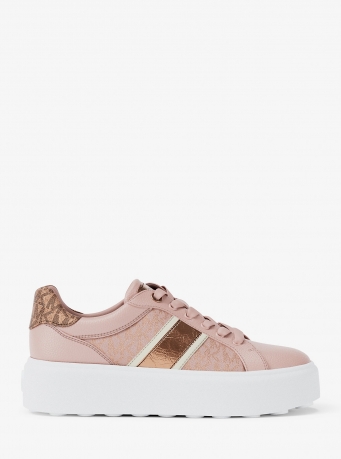 MICHAEL Michael Kors Romey Signature Logo Stripe Platform Sneaker