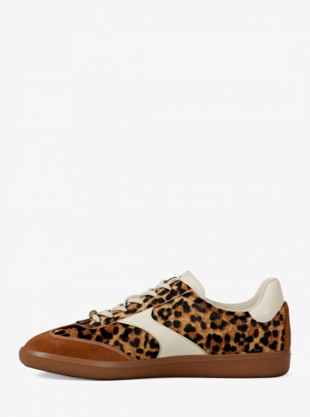 Benny Leopard Print Calf Hair Sneaker