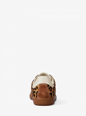Benny Leopard Print Calf Hair Sneaker