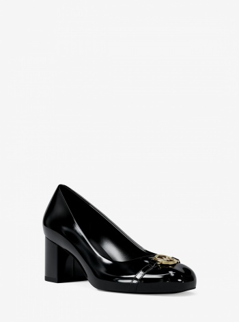 Dori Patent Block Heel Pump