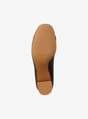 Dori Signature Logo Block Heel Pump