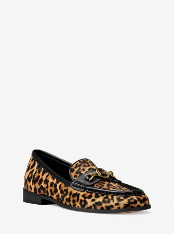 Kacey Leopard Print Calf Hair Loafer