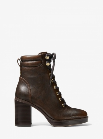 Lacy Burnished Block Heel Boot