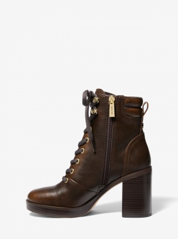 Lacy Burnished Block Heel Boot