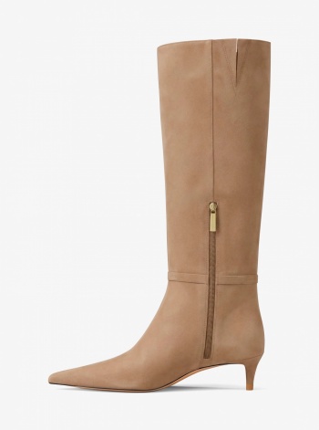 Nalia Polyester Microsuede Kitten Heel Boot