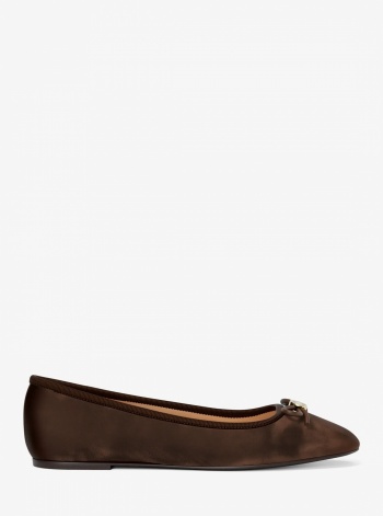 Savannah Logo Debossed Velvet Ballet Flat