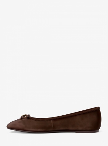Savannah Logo Debossed Velvet Ballet Flat