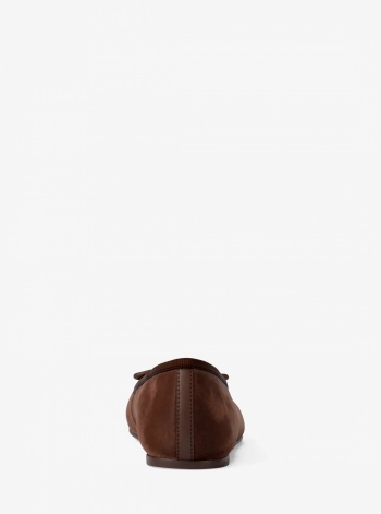 Savannah Logo Debossed Velvet Ballet Flat