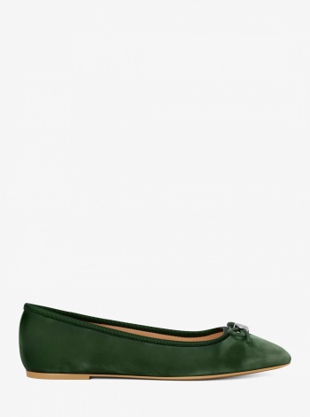 Savannah Logo Debossed Velvet Ballet Flat