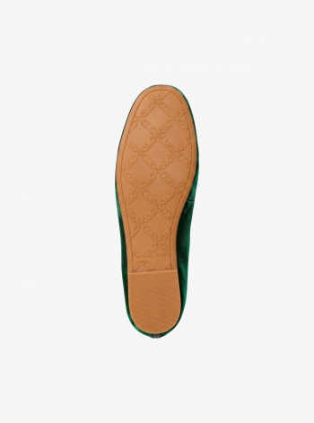 Savannah Logo Debossed Velvet Ballet Flat