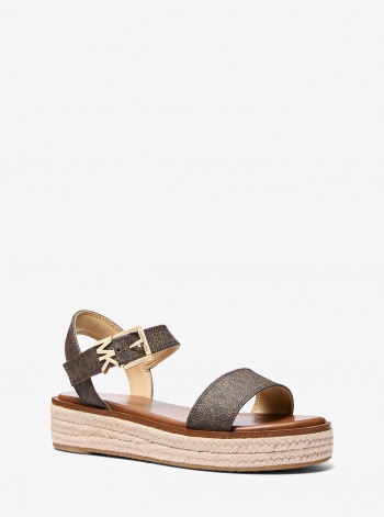 Michael Kors Richie Signature Logo Platform Espadrille Sandal