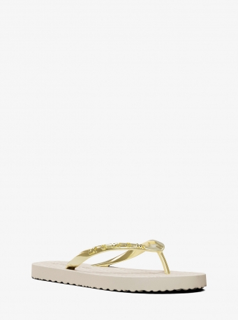 MICHAEL Michael Kors Signature Logo Flip Flops