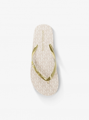 Michael Kors Signature Logo Flip Flops