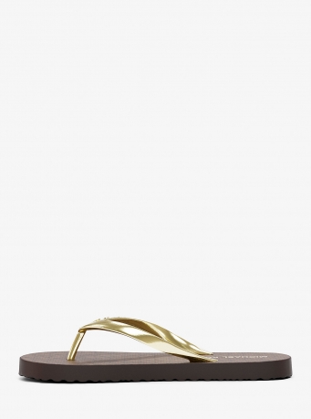 MICHAEL Michael Kors Signature Logo Flip Flops