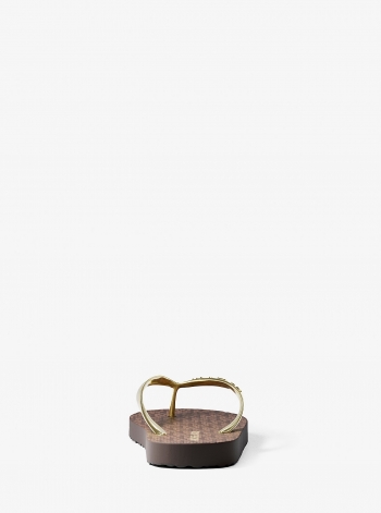 Michael Kors Signature Logo Flip Flops