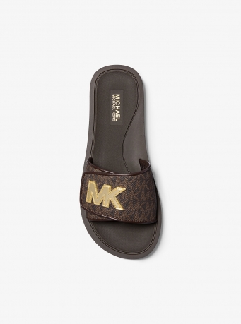 Michael Kors Palmer Signature Logo Slide Sandal