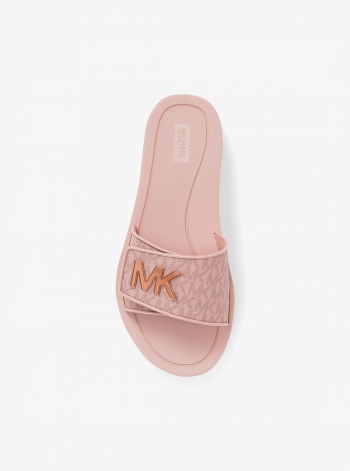 Michael Kors Palmer Signature Logo Slide Sandal