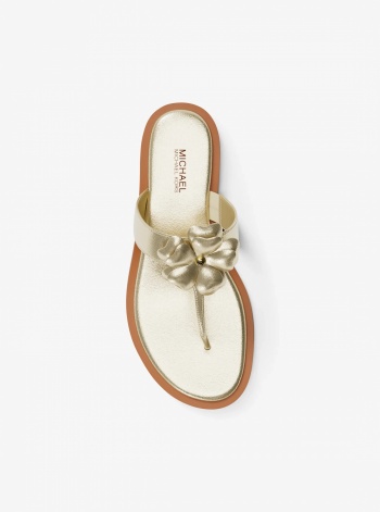 Callie Embellished Metallic Thong Sandal