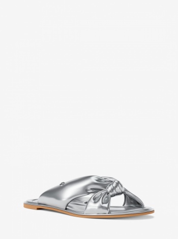 Elena Metallic Slide Sandal