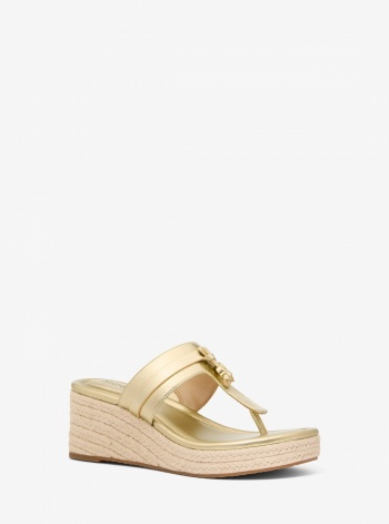 Zoe Metallic Wedge Sandal