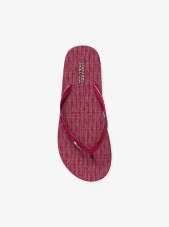 Michael Kors Signature Logo Flip Flops
