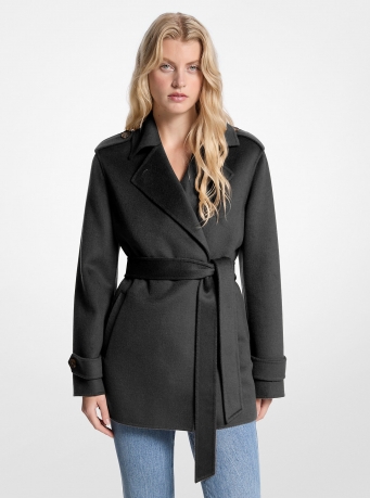 MICHAEL Michael Kors Wool Blend Belted Wrap Coat