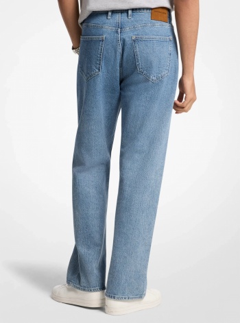 Michael Kors Mens Arden Relaxed-Fit Stretch Denim Jeans