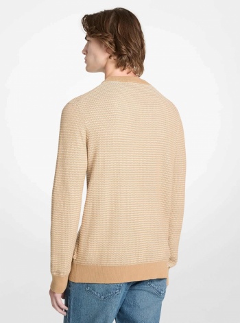 Michael Kors Mens Textured Cotton Sweater