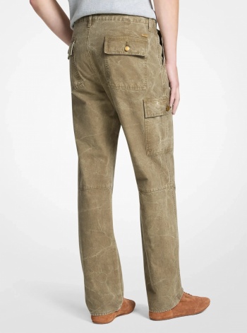 Michael Kors Mens Garment-Dyed Denim Cargo Pants