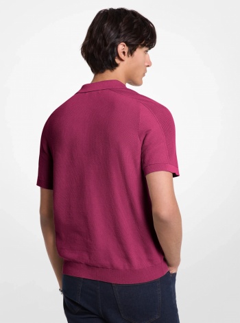 Michael Kors Mens Cotton Mouliné Polo Shirt