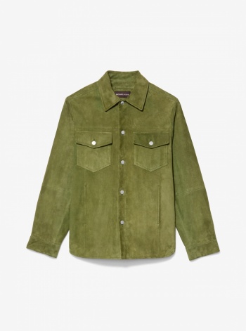 Michael Kors Mens Suede Shirt Jacket