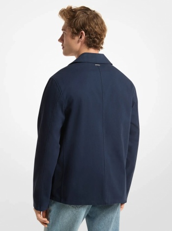 Michael Kors Mens Cotton-and-Linen Blend Chore Coat