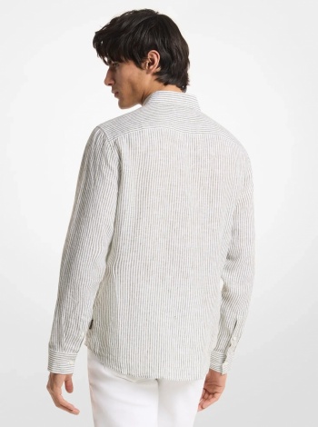 Michael Kors Striped Linen Shirt