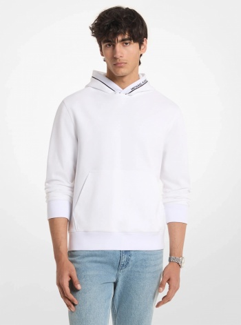 Michael Kors Logo Trim Cotton Blend Hoodie
